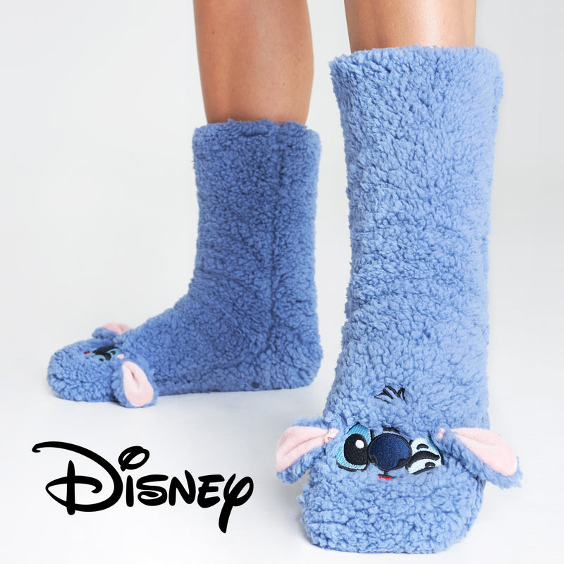 Disney Stitch Slipper Socks for Women Winter Fluffy Socks Warm