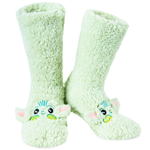 Disney Slipper Socks for Women Winter Fluffy Socks Warm - Mandalorian - Get Trend