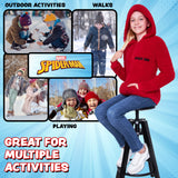 Marvel Sherpa Hoodie for Boys, Spiderman Zip Up Fleece Fluffy Hoodie - RED - Get Trend