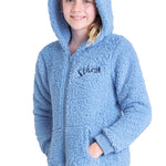 Disney Stitch Sherpa Hoodie for Girls, Zip Up Fleece Fluffy Hoodie for Kids Teens - Get Trend