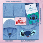 Disney Stitch Sherpa Hoodie for Girls, Zip Up Fleece Fluffy Hoodie for Kids Teens - Get Trend