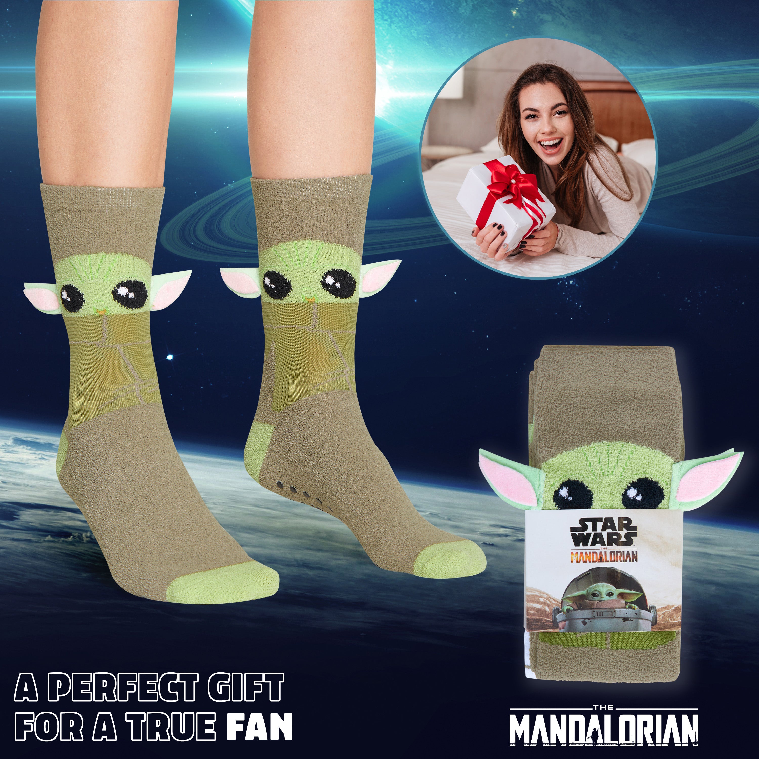 Mandalorian Precious Cargo Fluffy Socks for Ladies-2 Pack - Get Trend