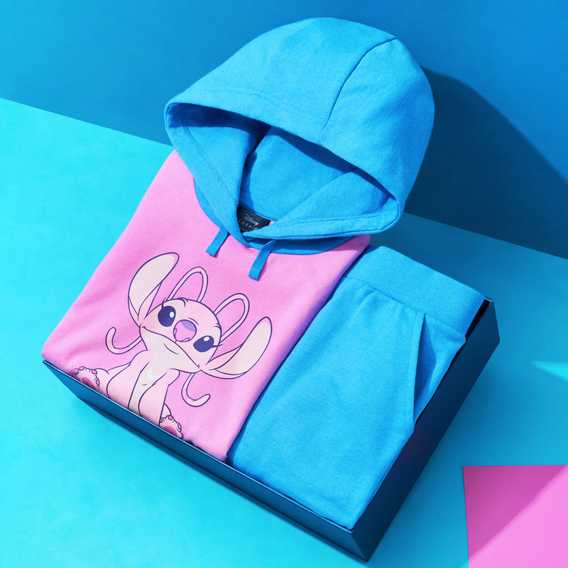Disney Stitch Hoodie for Girls, Cropped Sweatshirt Kids Tracksuit, Stitch Gifts