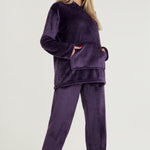CityComfort Womens Pyjamas, Warm Fleece Hooded Pyjamas for Women Sets