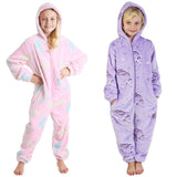 CityComfort Glow in The Dark Onesie Kids Onesies for Girls Rainbow Unicorn Pyjamas - Get Trend
