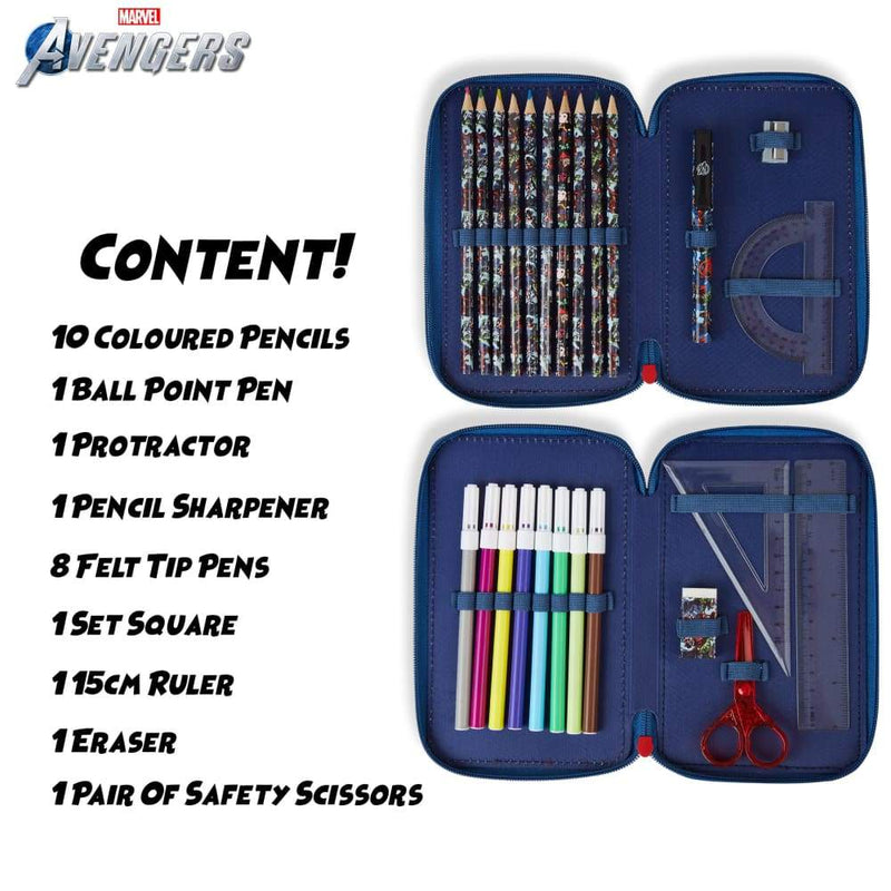 Marvel Large Filled Pencil Cases with Avengers Stationary Supplies for Boys Pencil Case Avengers £12.49