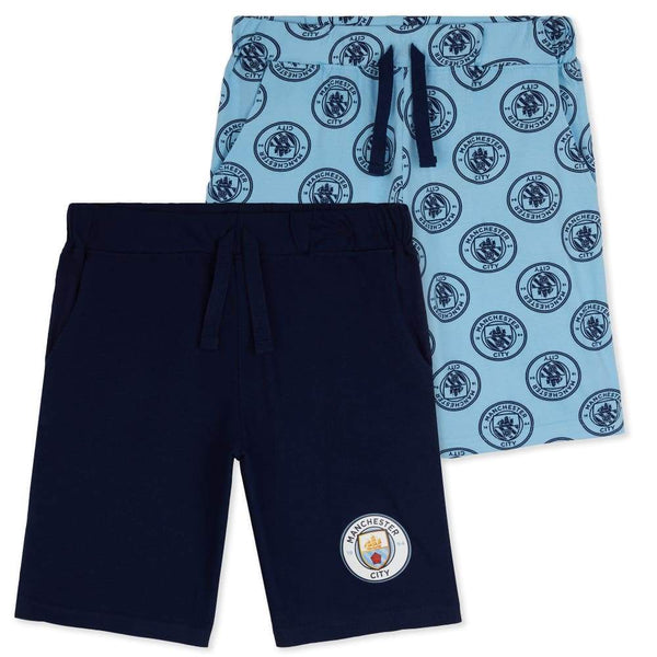 Manchester City F.c. Boys Shorts 2-pack Pe Shorts Football Gifts Kids Clothes Shorts Manchester City F.c. £10.49