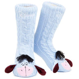 Disney Eeyore Slipper Socks Cute Fleece Lined non Slip Socks Gifts for Women Socks and Slippers Disney £13.49