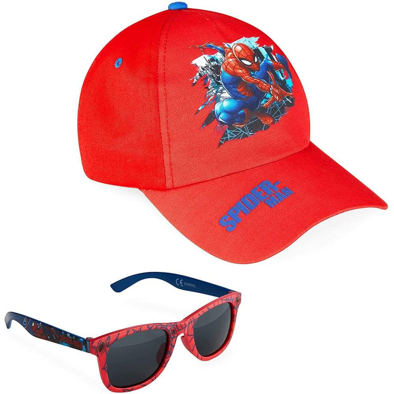 Marvel Bucket Hat and Kids Sunglasses Set for Boys Avengers Lightweight Sun Hat 100% UV Kids Sunglasses Boys Spiderman
