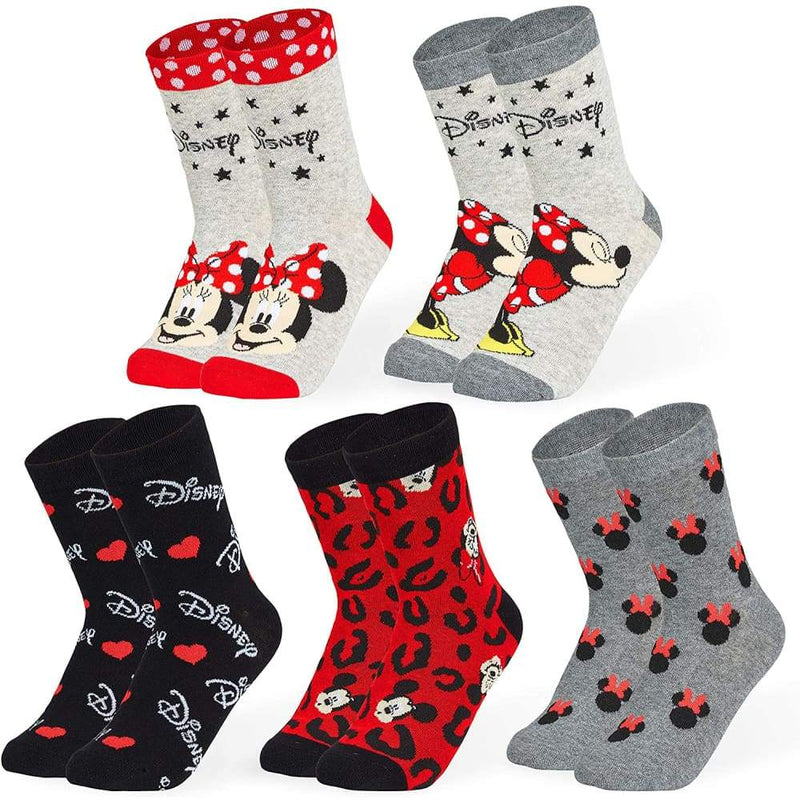 Disney Minnie Mouse and Mickey Mouse Socks Pack of 5 Size 4-7 Socks Disney £9