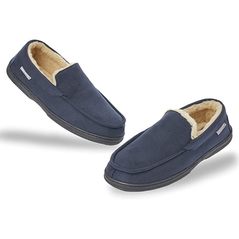 Dunlop Moccasins Loafers Faux Sheepskin Slippers with Rubber Sole for Men Moccasins Dunlop £18.49