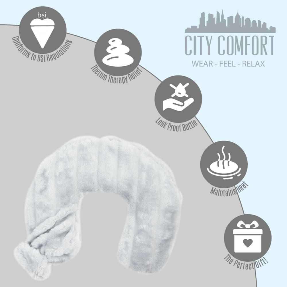 Citycomfort Hot Water Bottle with Removable Fleece Cover for Body Neck Shoulder Hot Water Bottle Citycomfort £14.29