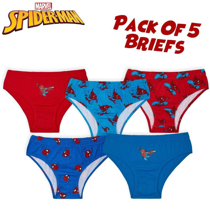 Marvel Spider-Man 5 PC Briefs Underwear Boy Size 6 