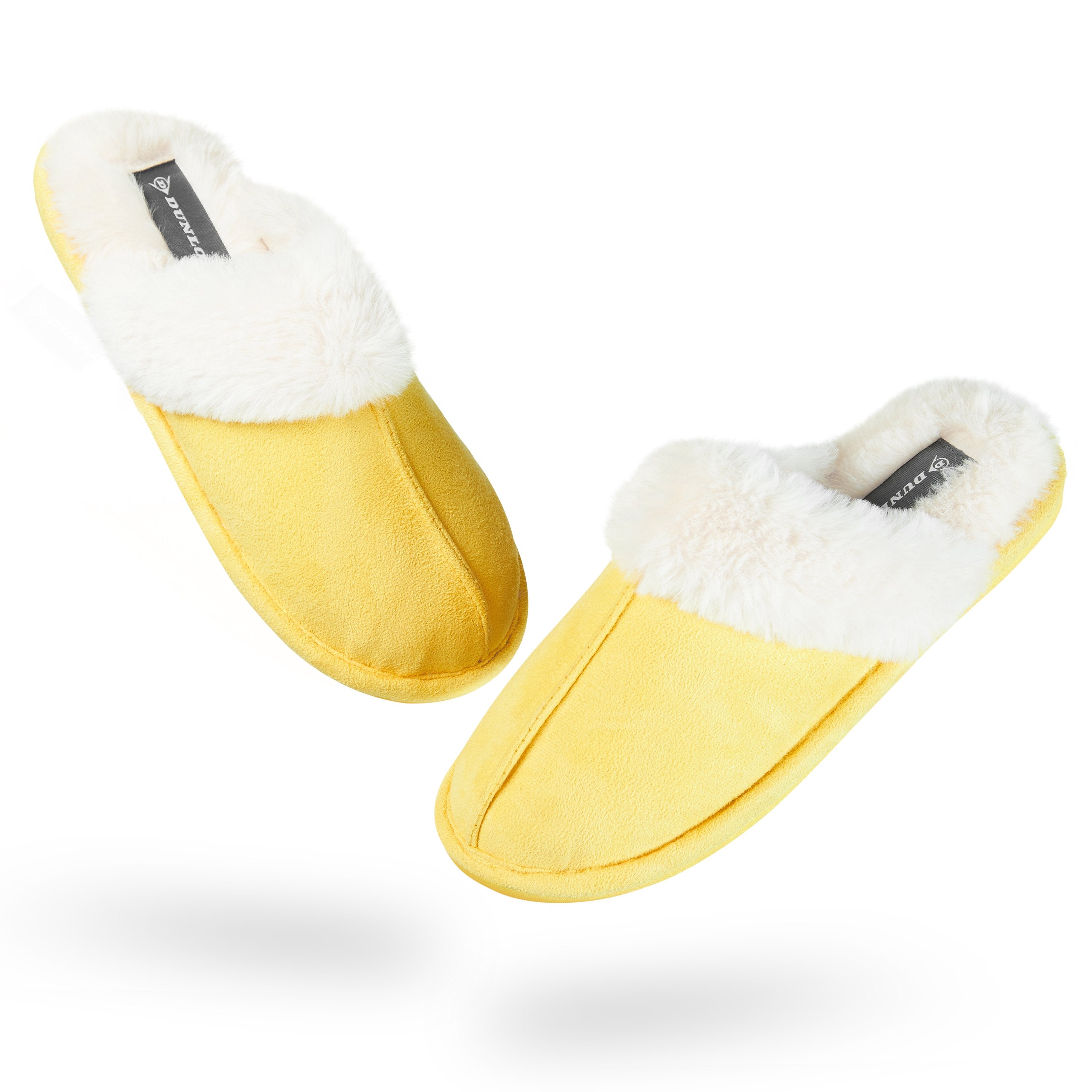 Dunlop Womens Slippers, Memory Foam Fluffy Slip On House Shoes - Get Trend