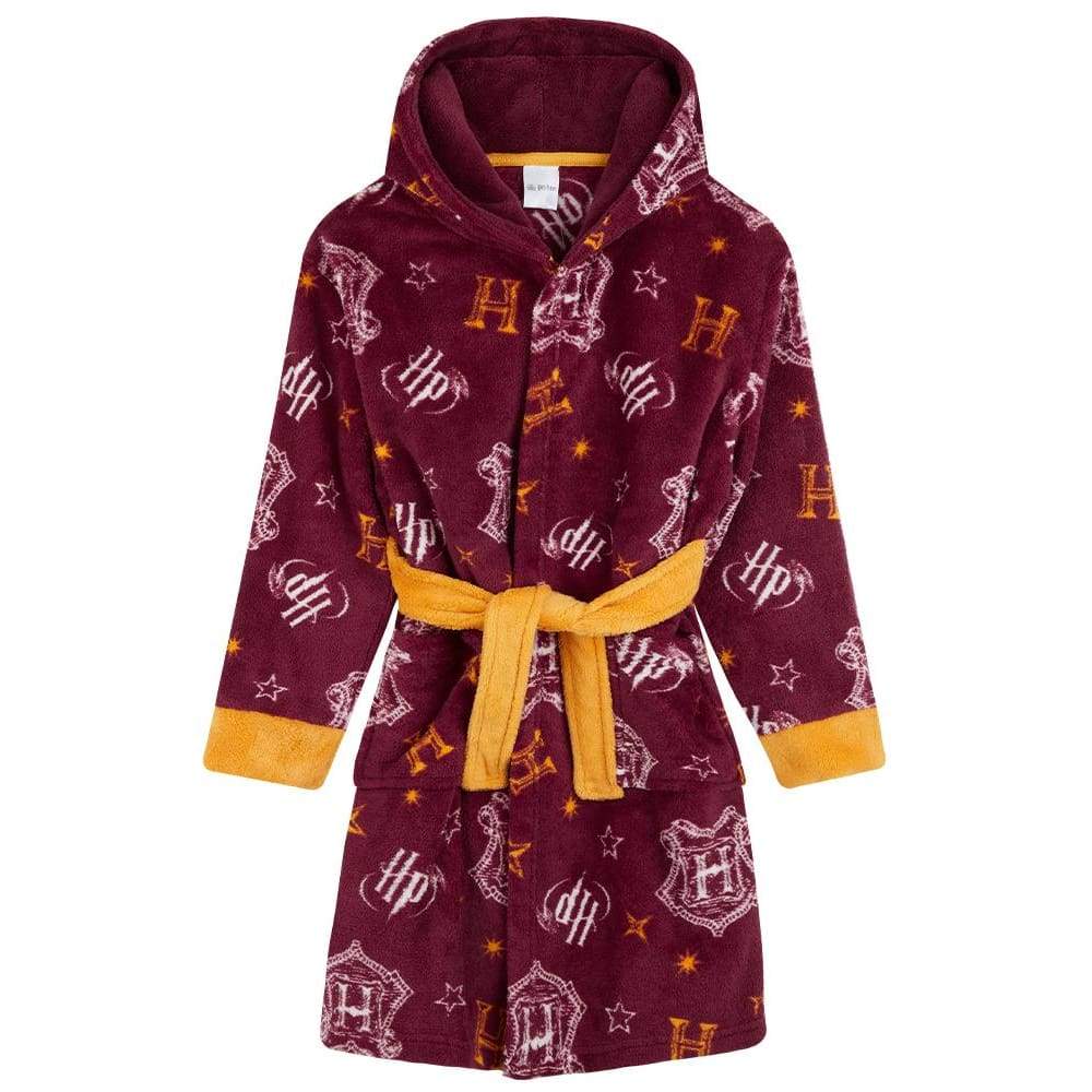 Harry Potter Kids Dressing Gown Gryffindor Soft Fleece Robe for Boys or Girls Dressing Gown Harry Potter £20.49