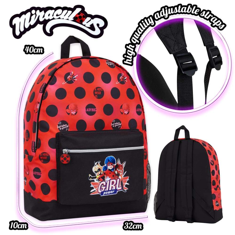 Miraculous Ladybug Kids Backpack Girls Backpacks for School Travel Sports Backpack Miraculous £10.90