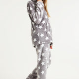 CityComfort Womens Pyjamas, Warm Fleece Hooded Pyjamas for Women Sets