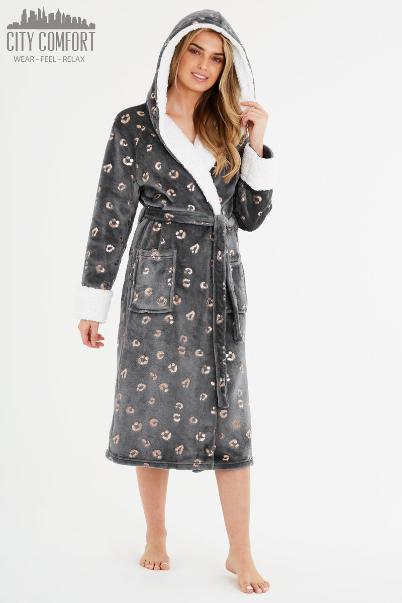 Women's Zip Up Fleece Robe, Soft Warm Plush Zipper Bathrobe – Alexander Del  Rossa