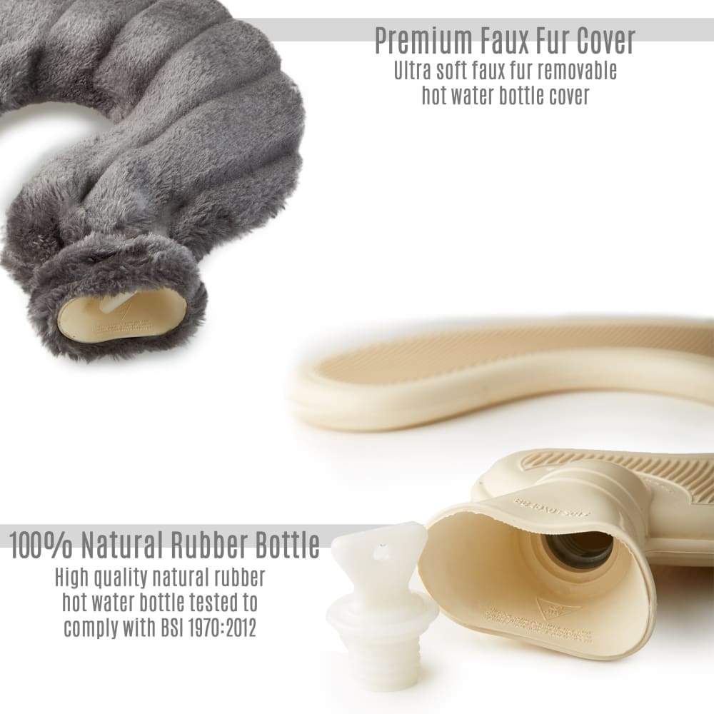 Citycomfort Hot Water Bottle with Removable Fleece Cover for Body Neck Shoulder Hot Water Bottles Citycomfort £14.29