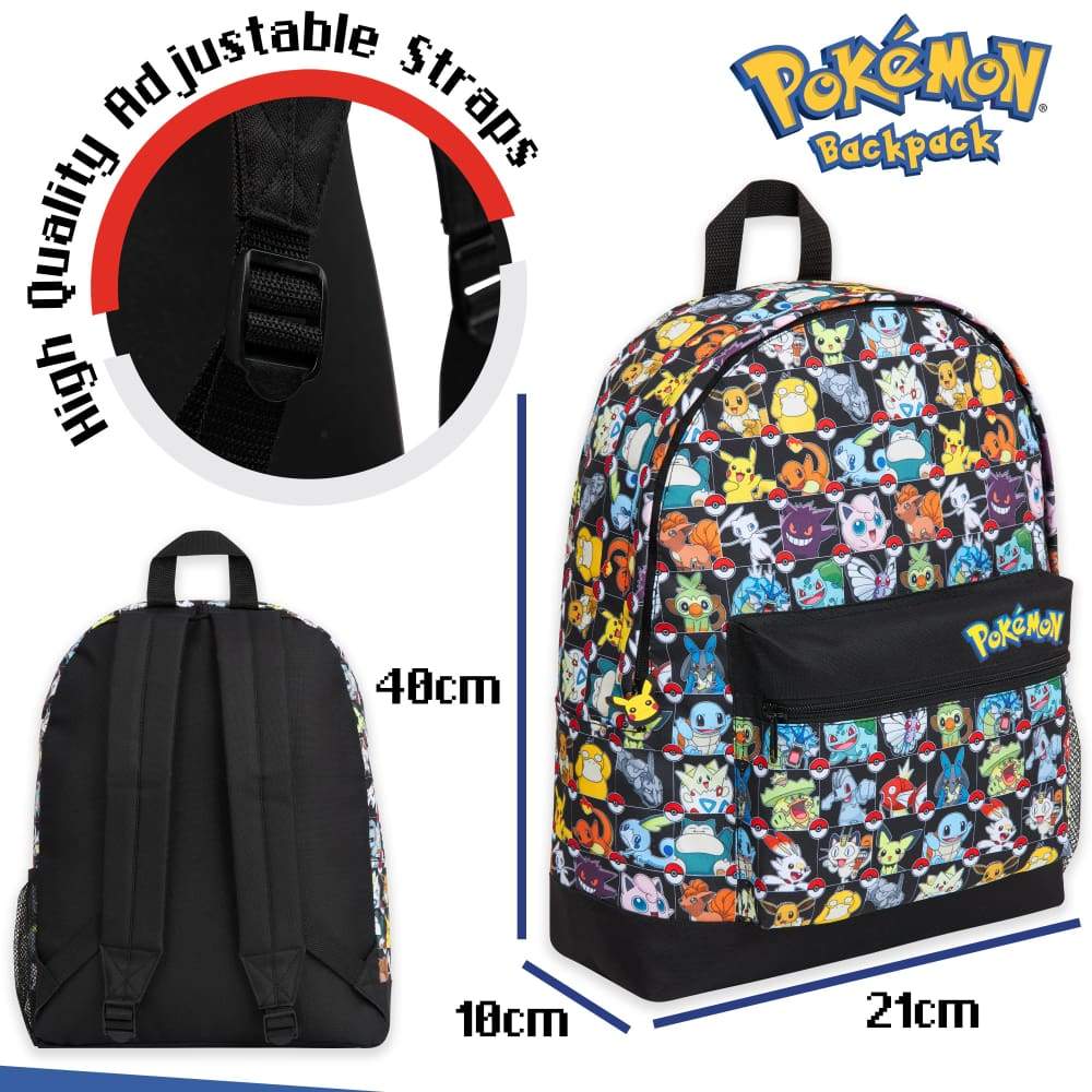 Pokemon School Bag Kids Backpack with Detective Pikachu and Pokemon Ball Backpack Pokèmon £13.99