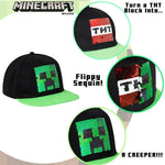 Minecraft Baseball Caps for Boys, Kids Trucker Hat with Creeper and TNT, One Size - Get Trend