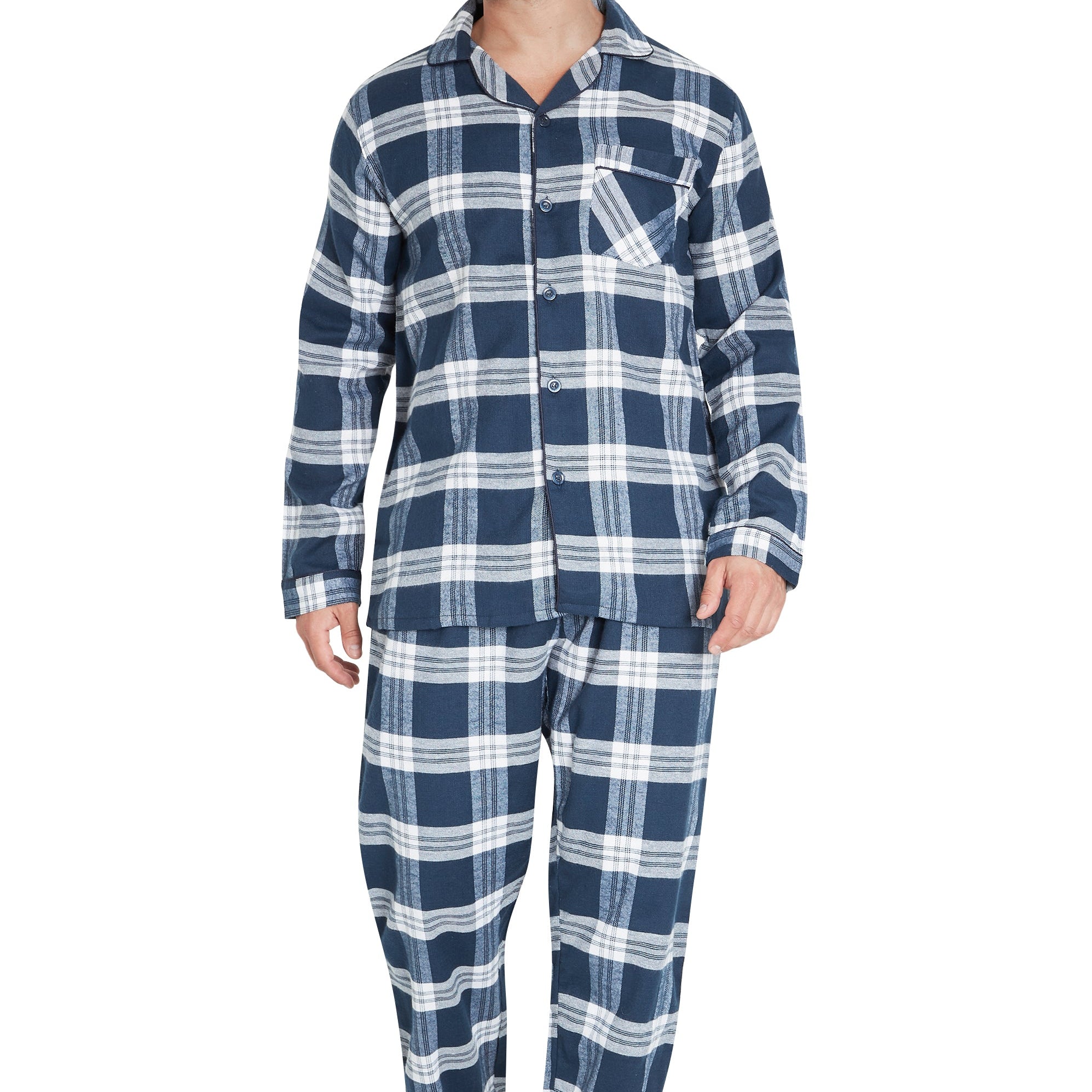 CityComfort Mens Pyjamas Set, Tartan Brushed Cotton Pyjamas - Get Trend