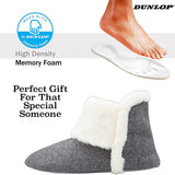 Dunlop Women's Slippers, Fluffy Slipper Boots with Memory Foam Insoles - Get Trend