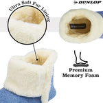 Dunlop Women's Slippers, Fluffy Slipper Boots with Memory Foam Insoles - Get Trend