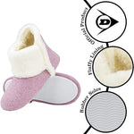 Dunlop Women's Slippers, Fluffy Slipper Boots with Memory Foam Insoles - Get Trend