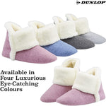 Dunlop Women's Slippers, Fluffy Slipper Boots with Memory Foam Insoles - Get Trend