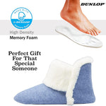 Dunlop Women's Slippers, Fluffy Slipper Boots with Memory Foam Insoles - Get Trend