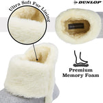 Dunlop Women's Slippers, Fluffy Slipper Boots with Memory Foam Insoles - Get Trend