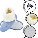 Dunlop Women's Slippers, Fluffy Slipper Boots with Memory Foam Insoles - Get Trend