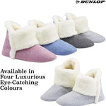 Dunlop Women's Slippers, Fluffy Slipper Boots with Memory Foam Insoles - Get Trend