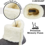 Dunlop Women's Slippers, Fluffy Slipper Boots with Memory Foam Insoles - Get Trend