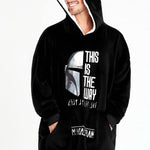 The Mandalorian Mens Hoodies  Black Oversized Hoodie,  Baby Yoda Gifts - Get Trend