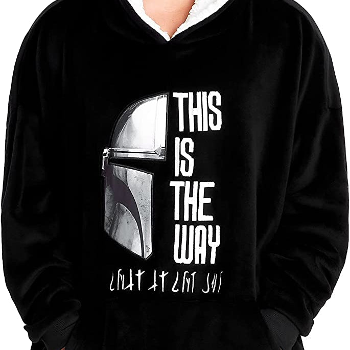 The Mandalorian Mens Hoodies  Black Oversized Hoodie,  Baby Yoda Gifts - Get Trend