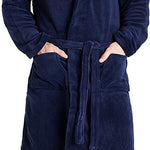 CityComfort Dressing Gown Mens Fleece Hooded Dressing Gowns - Get Trend