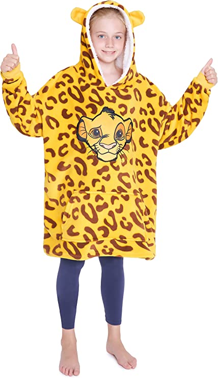 Disney Hoodies for Girls Boys, Kids Oversized Hoodie Blanket - SIMBA - Get Trend