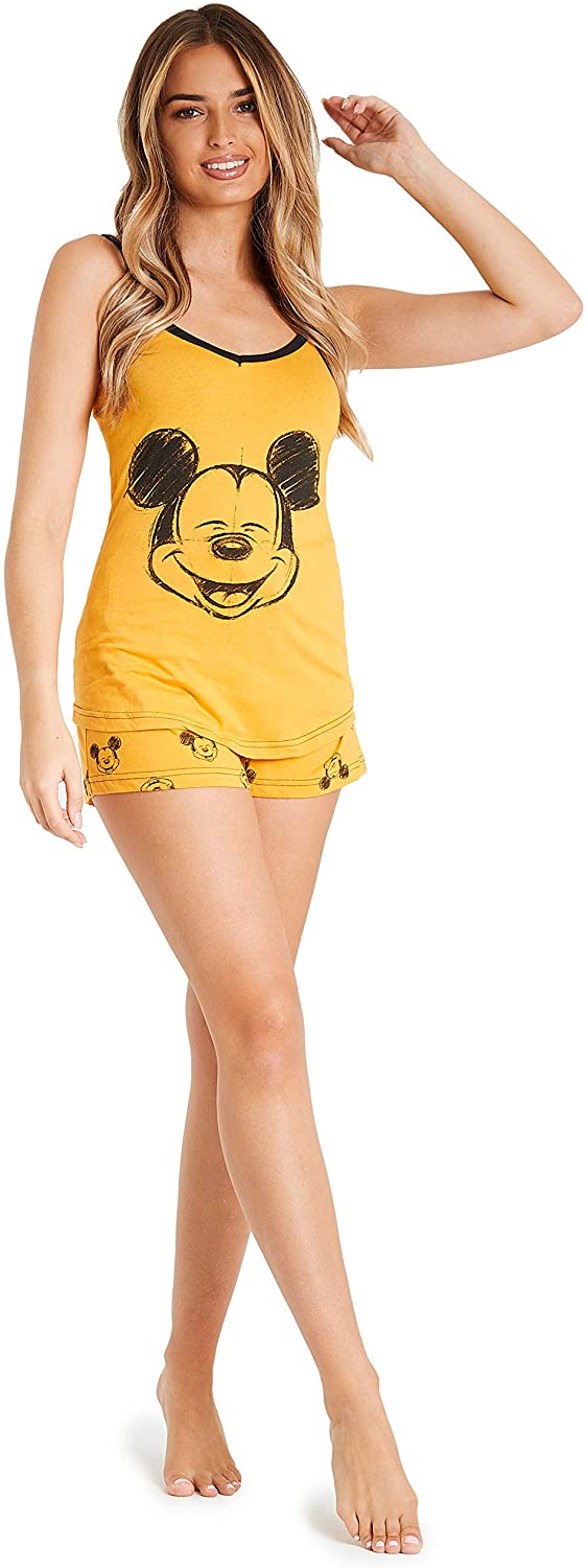 Disney Mickey Mouse Cotton Pajamas Shorts Set for Teenage Girls Women - Get Trend