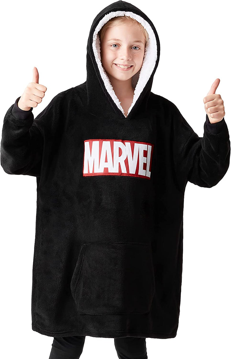 Marvel Blanket Hoodie for Kids - Black - Get Trend