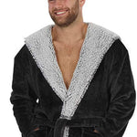 CityComfort Dressing Gowns,Super Soft Hooded,Men's Warm and Cozy Fleece Robe - Get Trend
