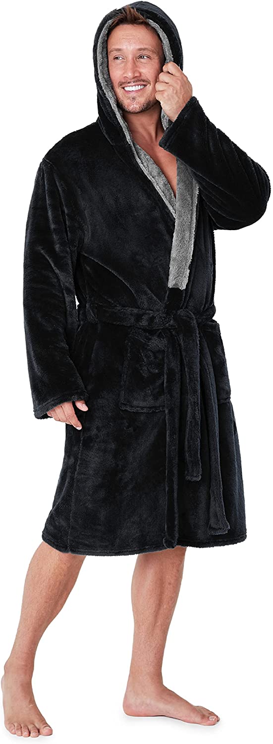 CityComfort  Fluffy Super Soft Mens Dressing Gown with Fleece Lounge Wear - Get Trend