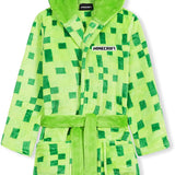Minecraft Dressing Gown with Pixel Design for Gamers Kids and Teens - Get Trend