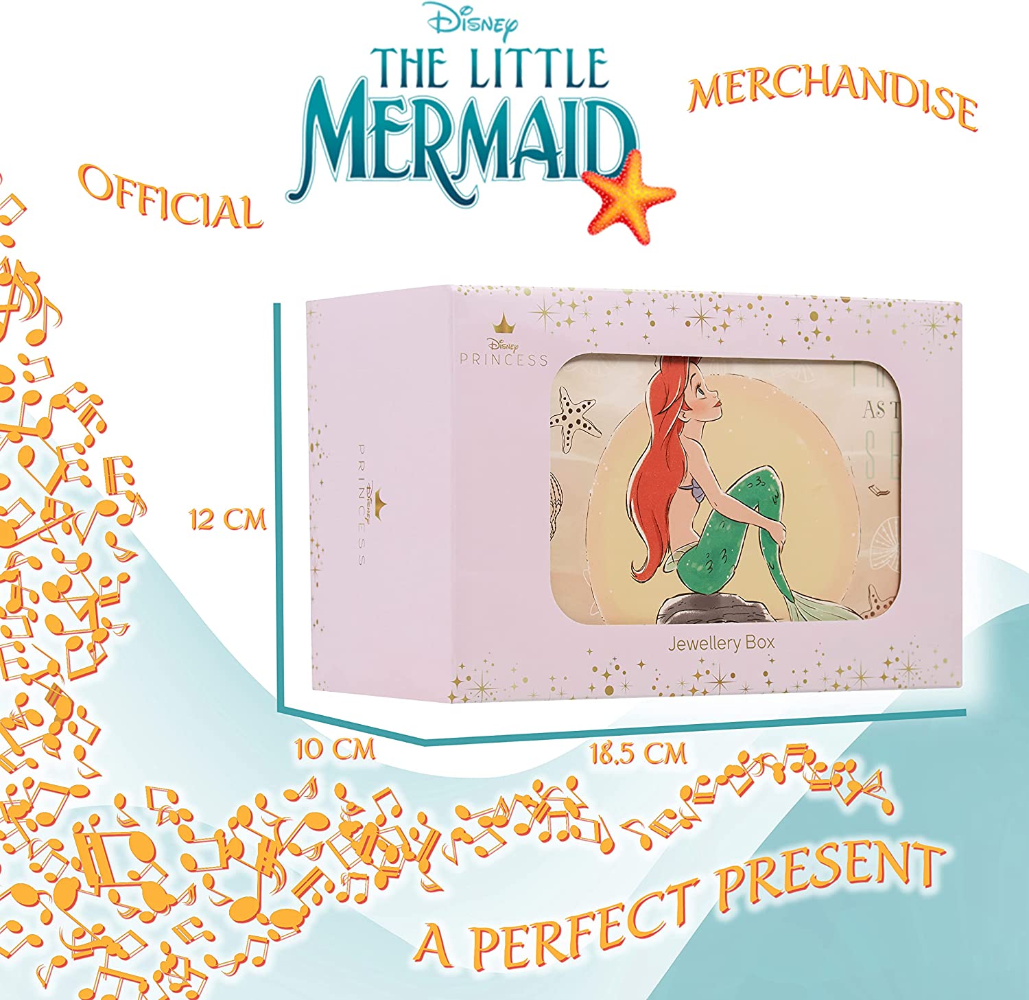 Disney Musical Jewellery Box for Girls - Little Mermaid Musical Jewellery Box - Get Trend