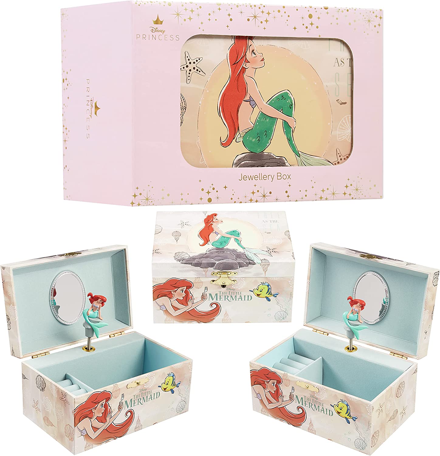 Disney Musical Jewellery Box for Girls - Little Mermaid Musical Jewellery Box - Get Trend