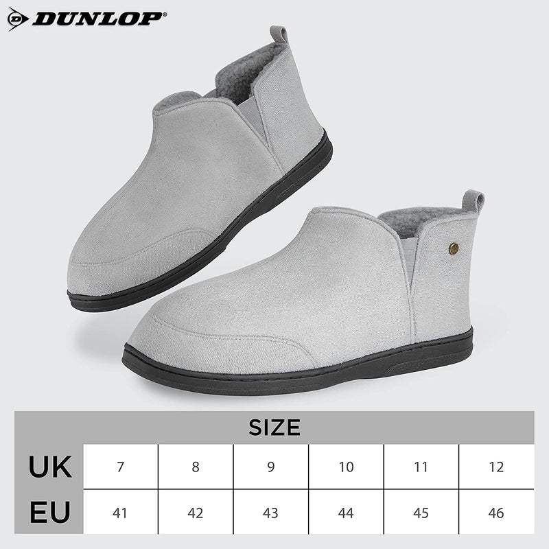 Dunlop Men's Slippers, Memory Foam Boot Slippers with Rubber Sole, Gifts for Men - Get Trend