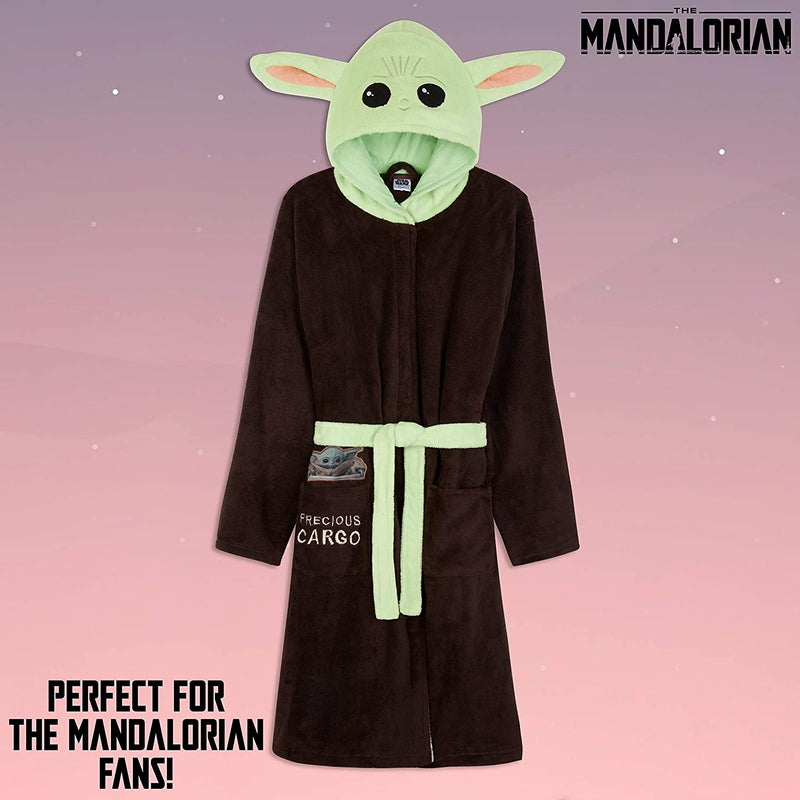The Mandalorian Baby Yoda Dressing Gown Mens, Mandalorian Hooded Bath Robe - Get Trend