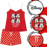 Disney Minnie Mouse Ladies Pyjamas Set, Cotton Cami Top & Sleep Shorts Women PJs - Get Trend