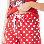 Disney Minnie Mouse Ladies Pyjamas Set, Cotton Cami Top & Sleep Shorts Women PJs - Get Trend